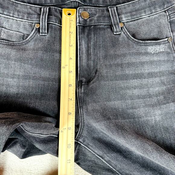 Liverpool Los Angeles Jeans Womens 8/29 Faded Black Denim The Straight Raw Hem‎ - Picture 11 of 12